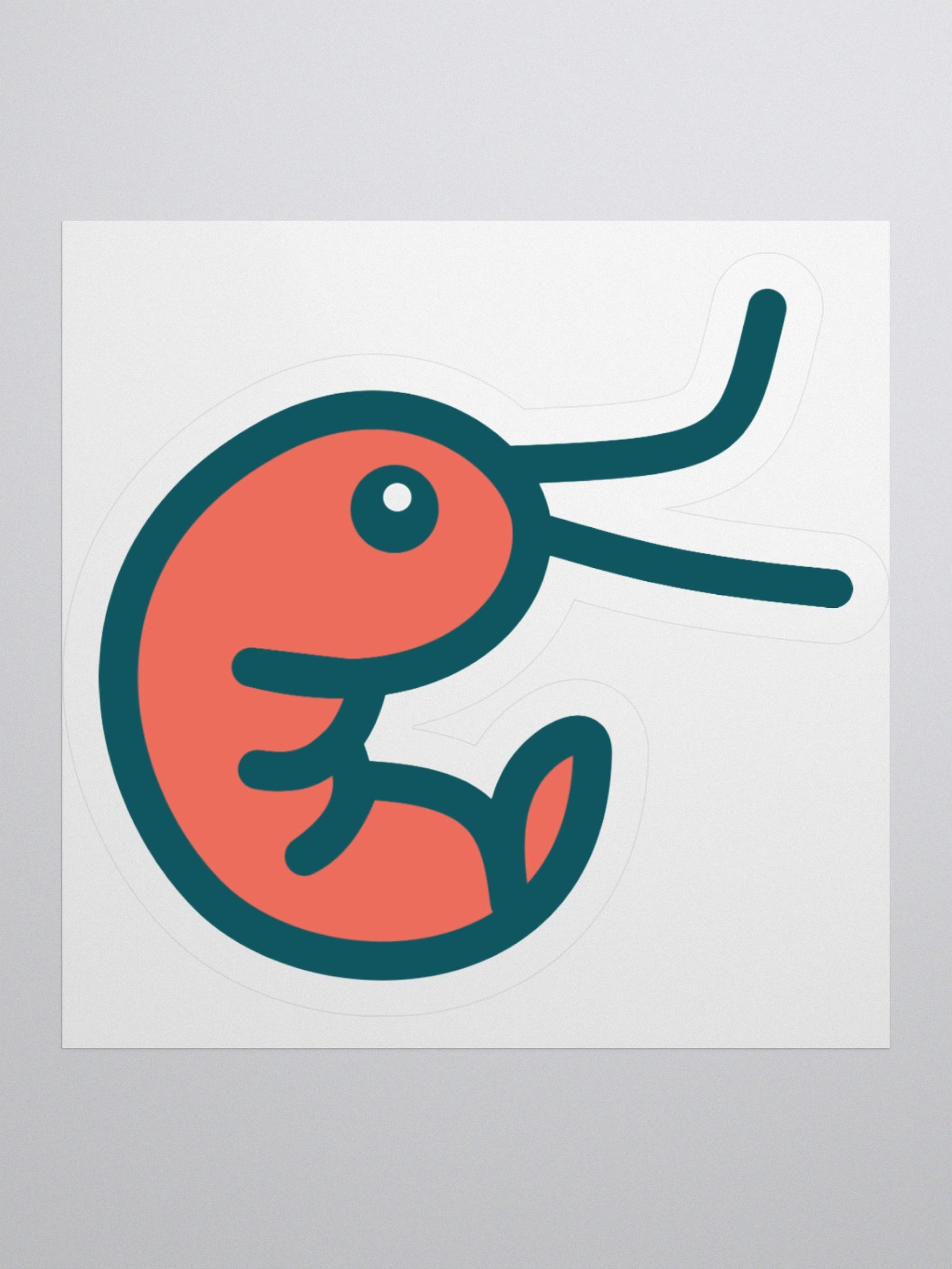 Shrimp on a sticker product image (2)