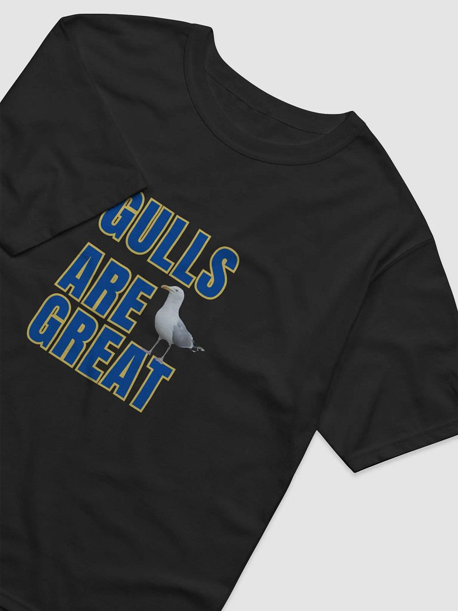 GULLS ARE GREAT Relaxed T-shirt with Blue & Yellow Text product image (13)