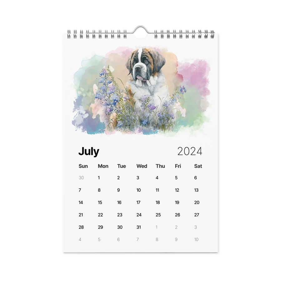 Watercolor Dogs 2024 Wall Calendar, 12 Months, Version 2 product image (10)