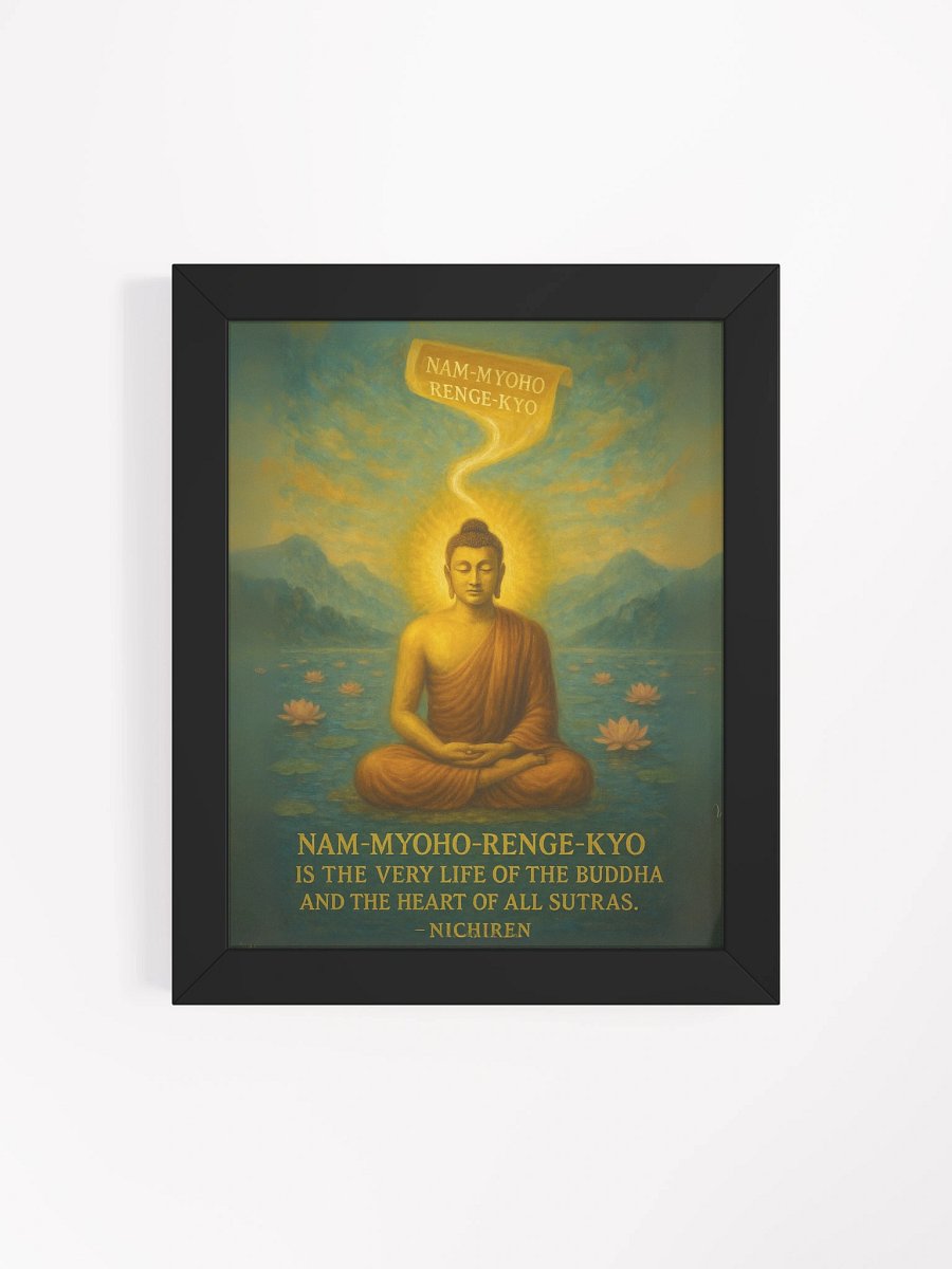 Nam-Myoho-Renge-Kyo Framed Poster – Nichiren Buddhism Art Print for Home, Altar, or Meditation Space product image (4)