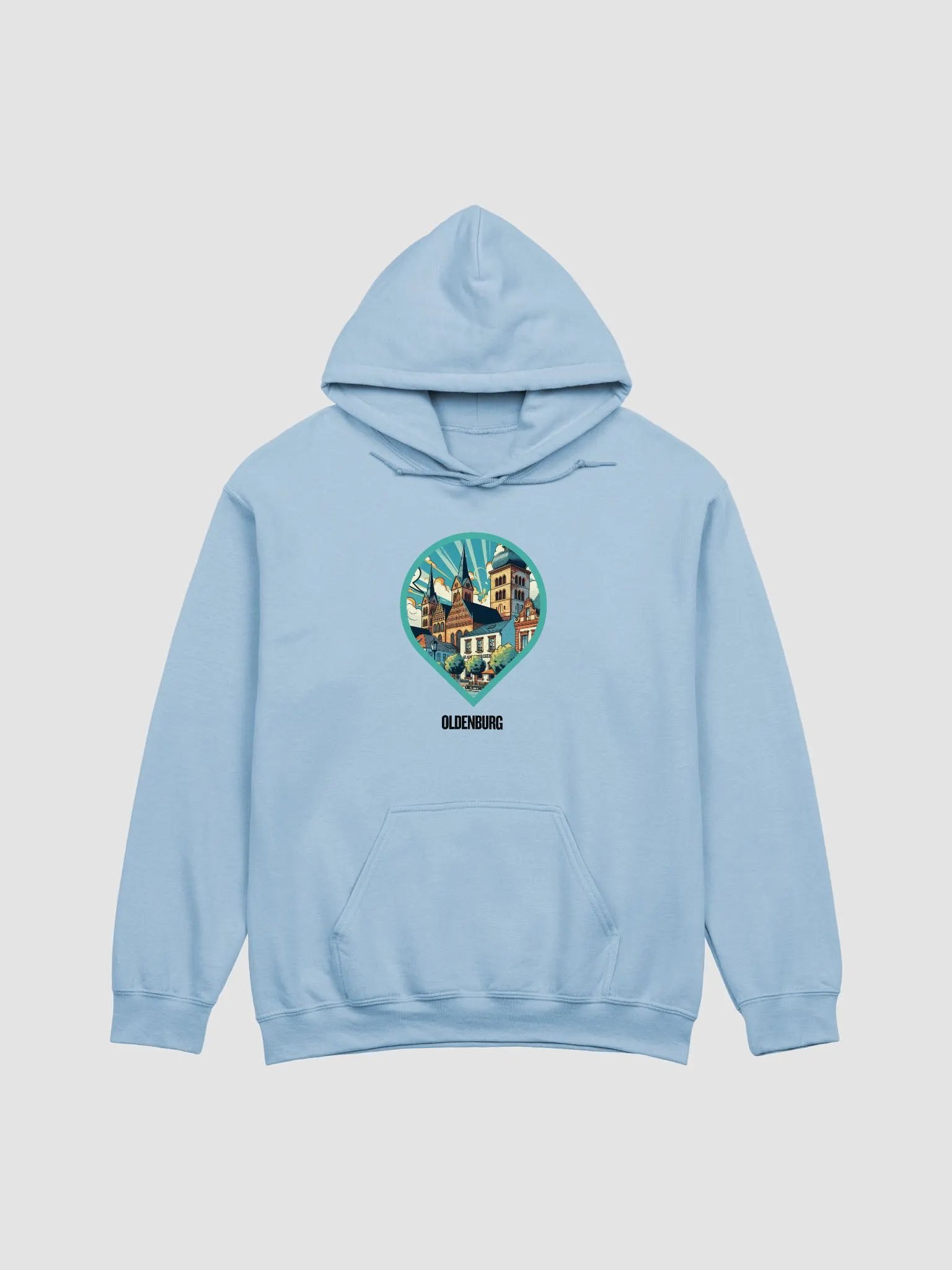 Gildan Classic Hoodie | AI Design Oldenburg city product image (2)