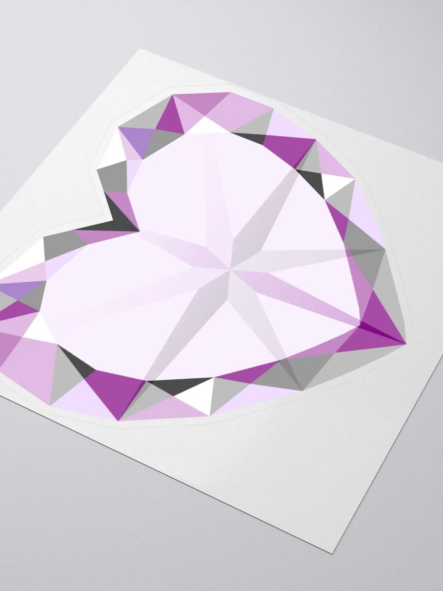 Crystal Pride Heart (Ace Pride) Cut Sticker product image (3)