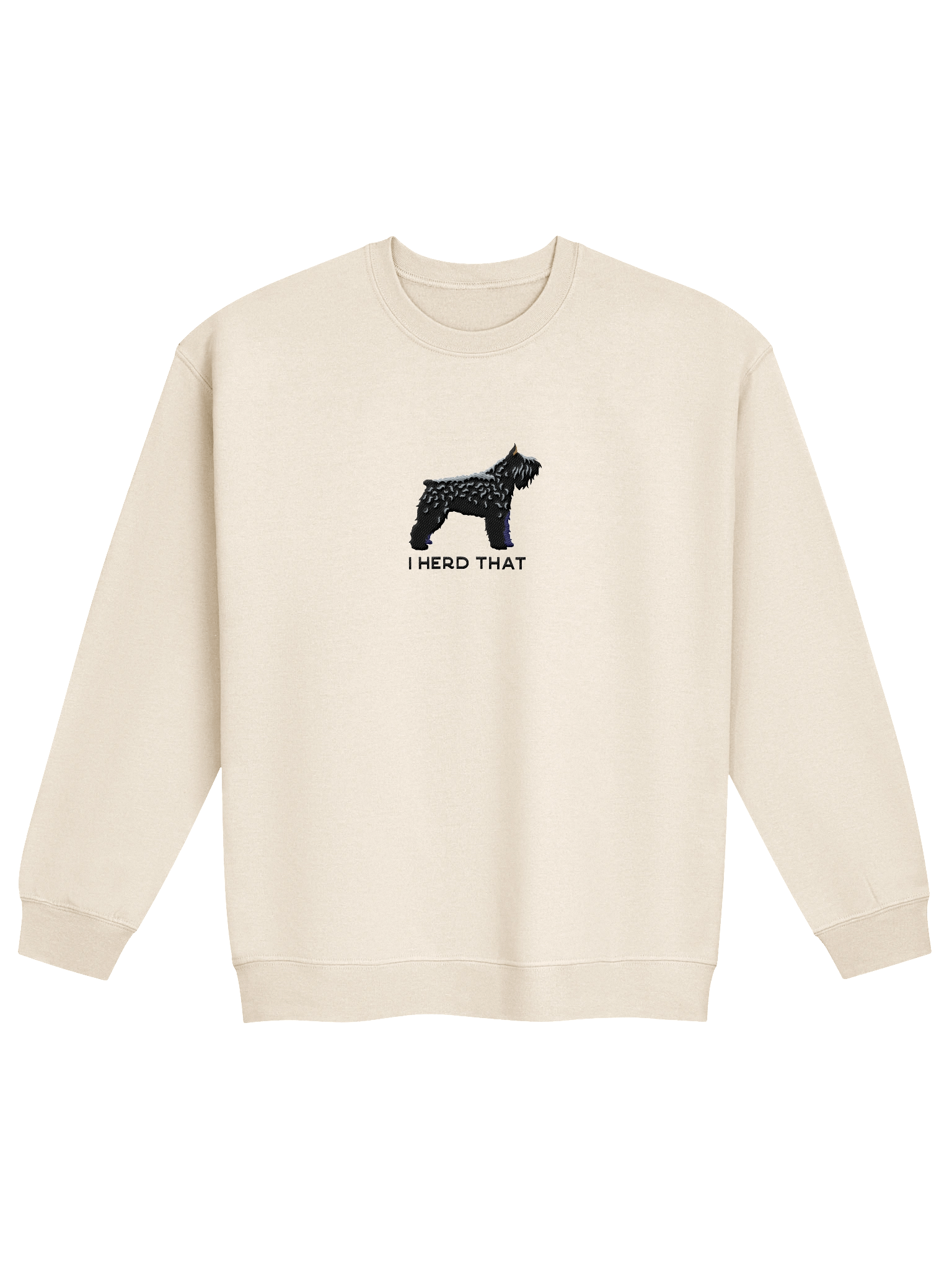 I Herd That Sweatshirt (Embroidered) of a Bouvier Des Flandres(Black, Cropped Ears) product image (21)