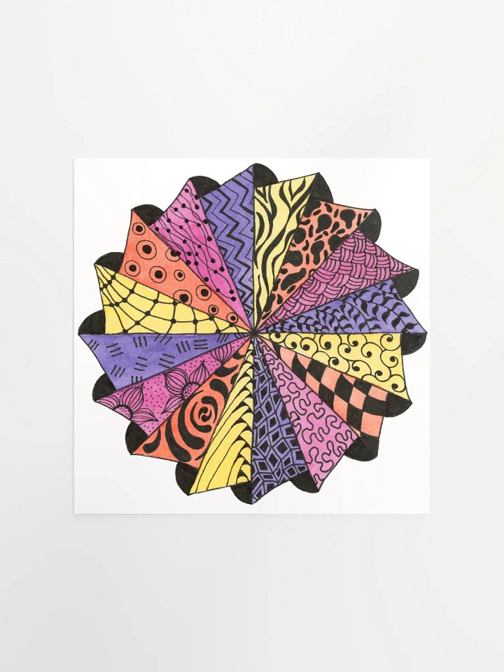 Zentangle Kaleidoscopic Mandala Poster product image (2)