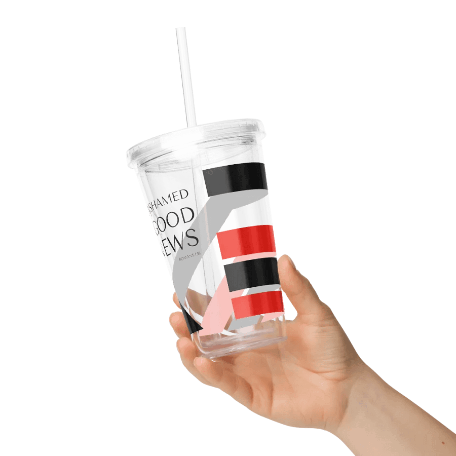 'Not Ashamed of the Good News' Bent Color Lines Tumbler product image (6)