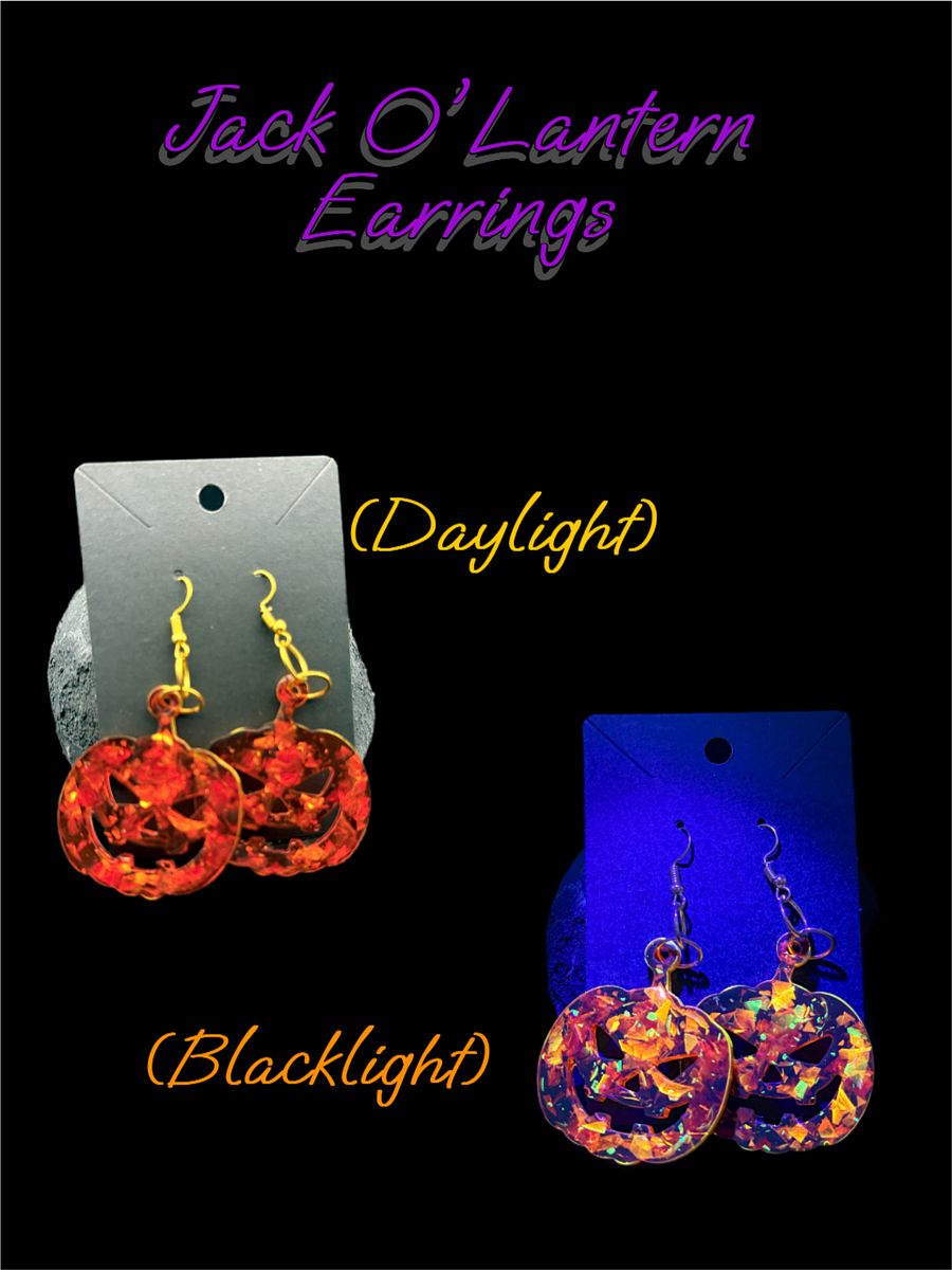 Resin Earings - Jackolantern's product image (2)