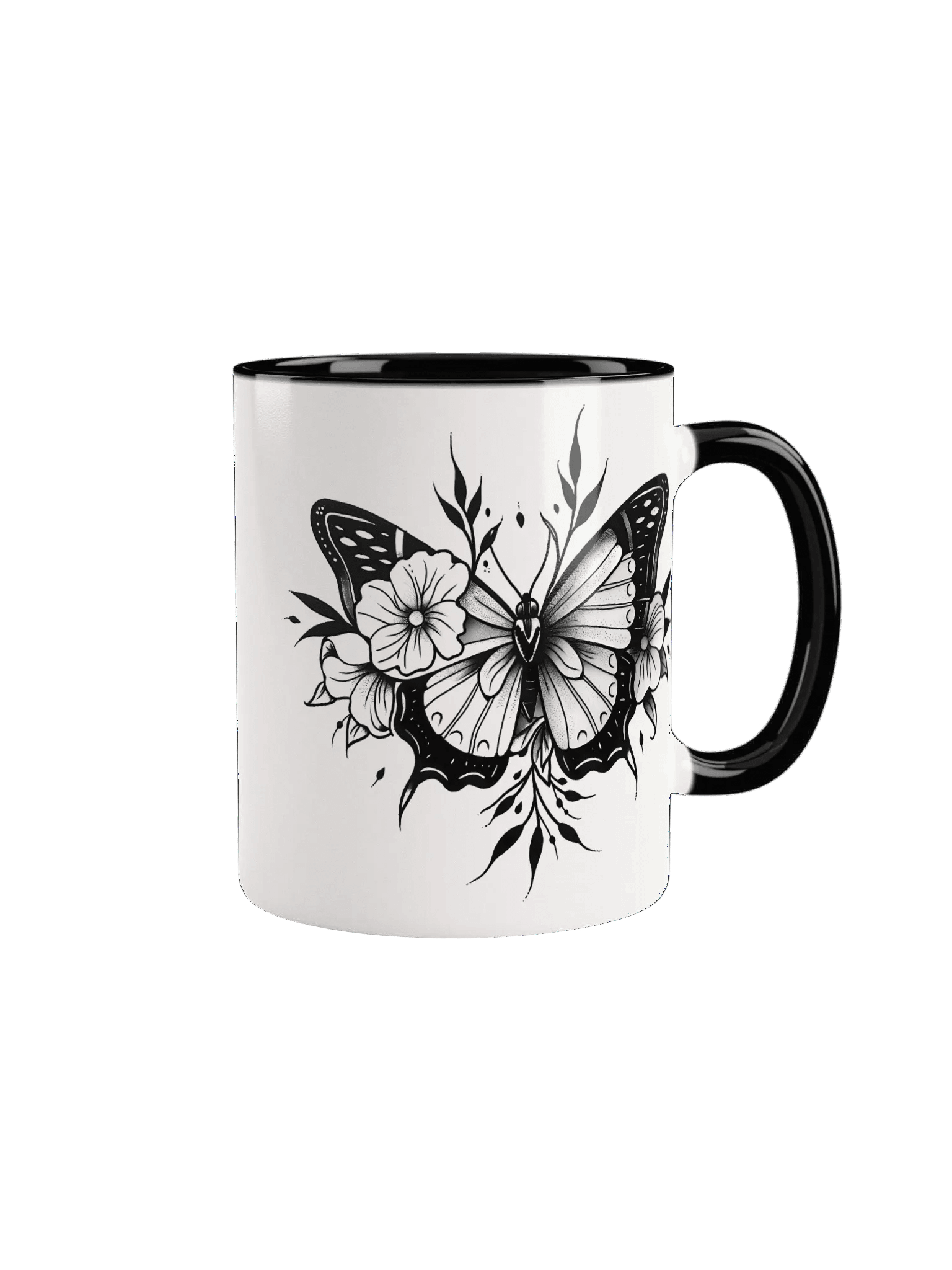 Monochrome Butterfly Bliss Mug product image (1)