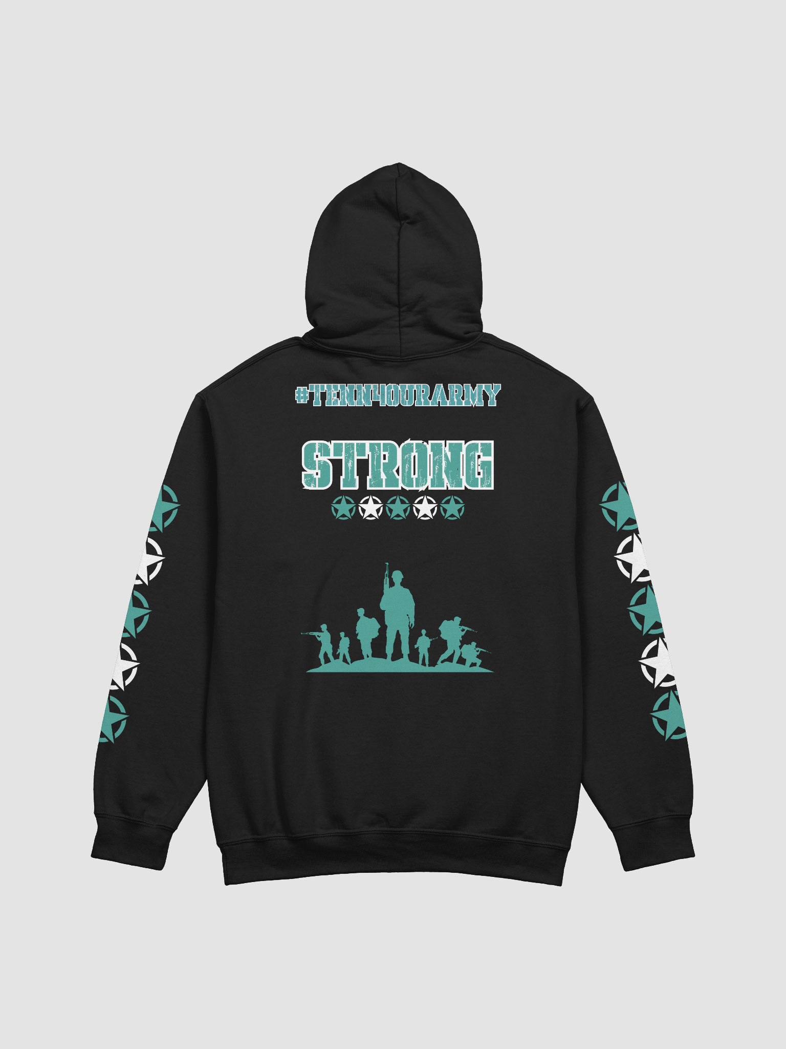 #TeNN4OURARMY Hoodie-Teal & White product image (4)