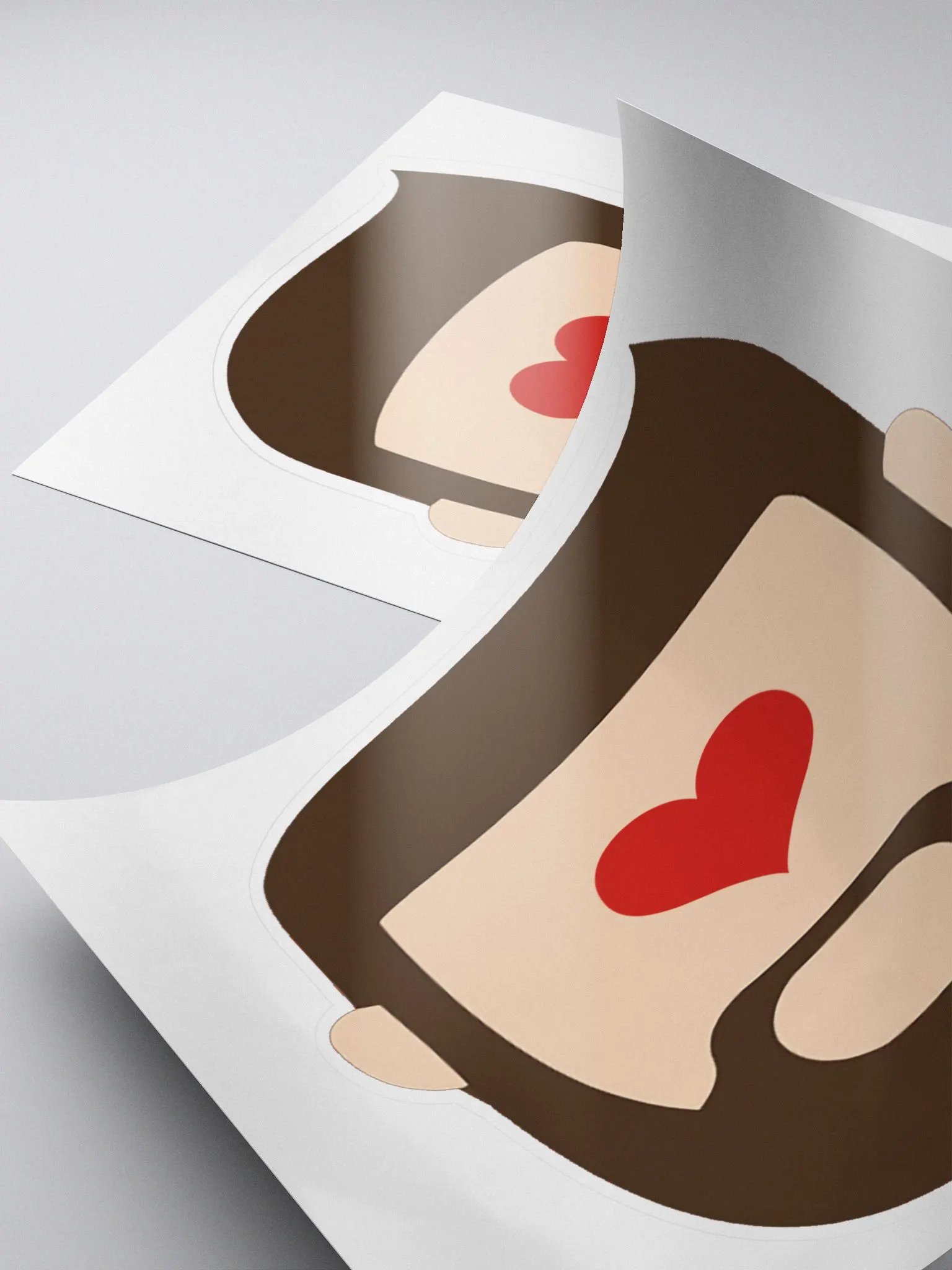 beardiHeart Emoji Vinyl Sticker product image (4)