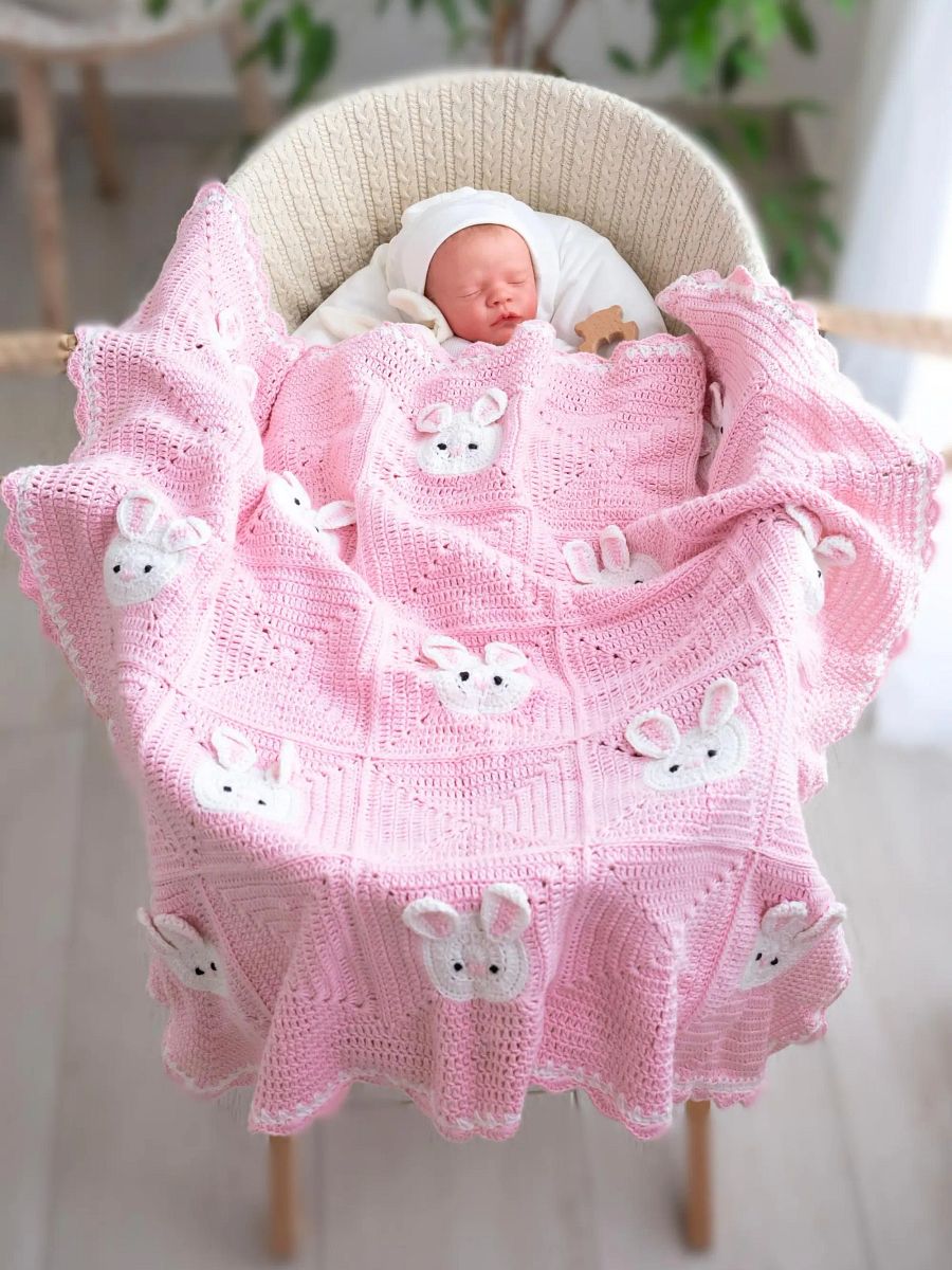 Crochet Pattern: Bunny Baby Blanket product image (3)