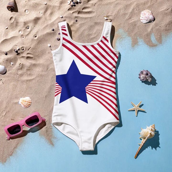 Old Glory Ribbons Kids and Toddlers Swimsuit product image (1)