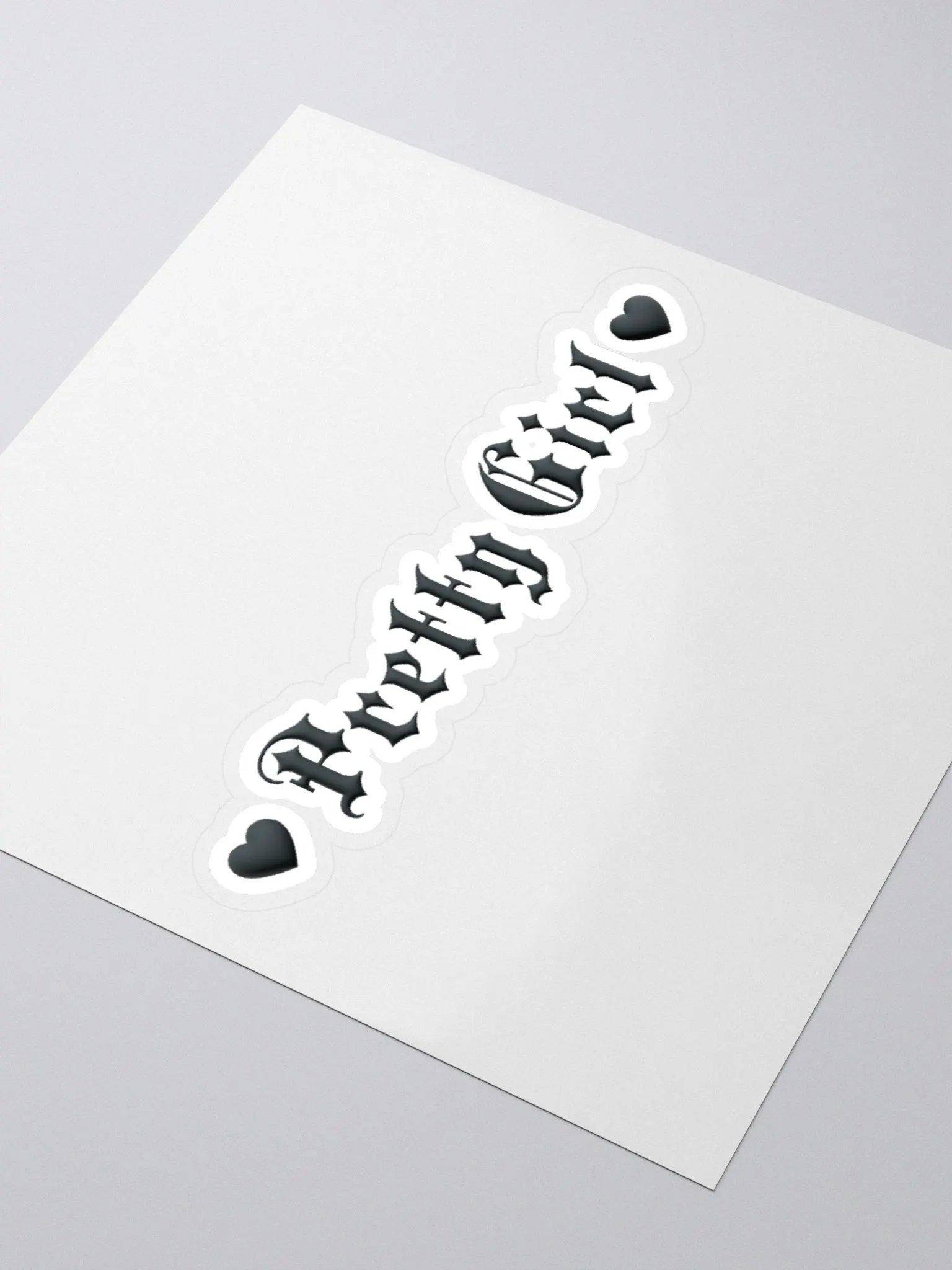 Pretty Girl Black Heart Sticker product image (3)