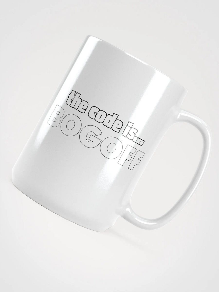BOGOFF Logo White Glossy Mug product image (4)