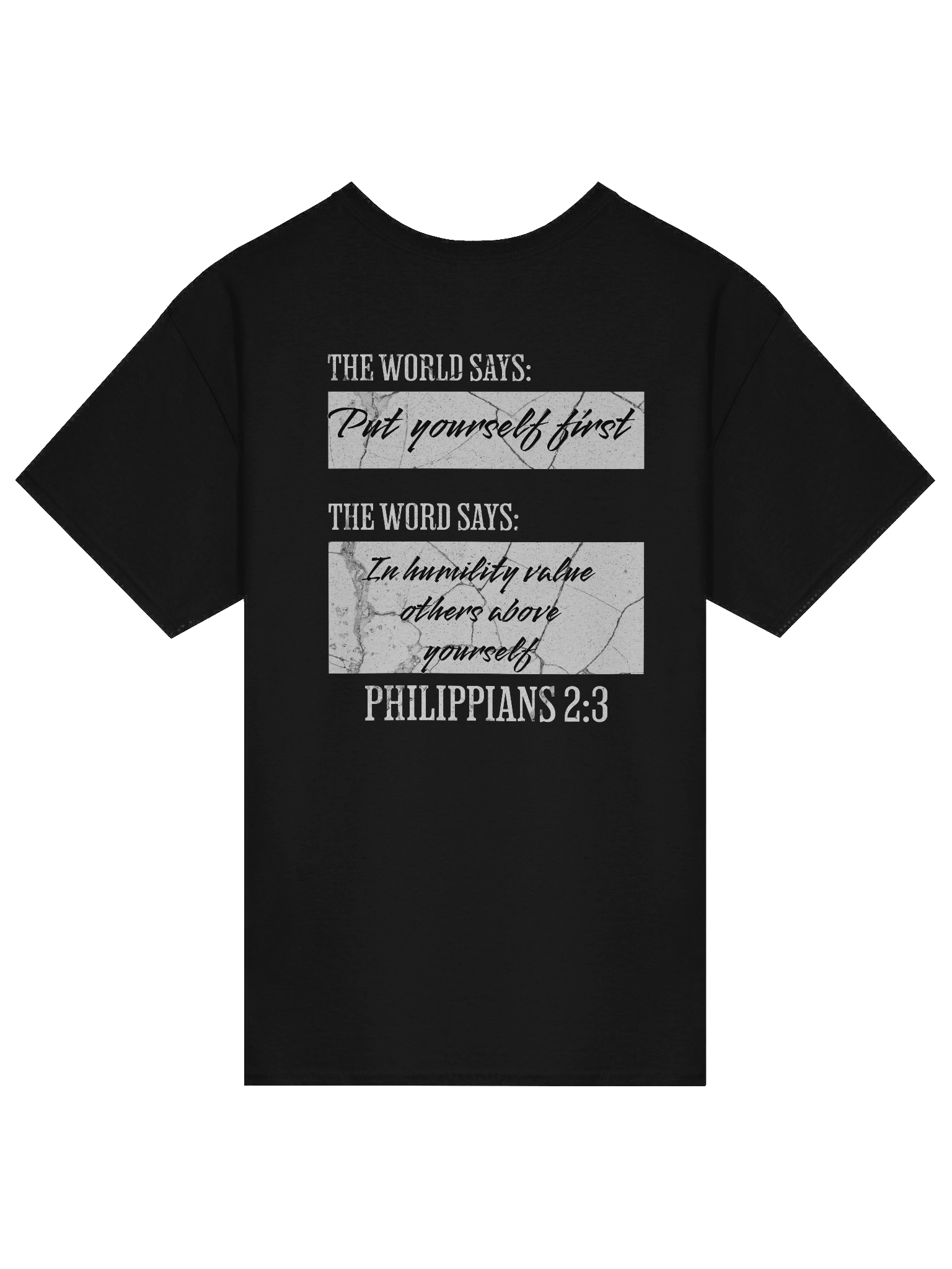 YHWH Heavyweight Tee - Word vs World "Humility" product image (1)