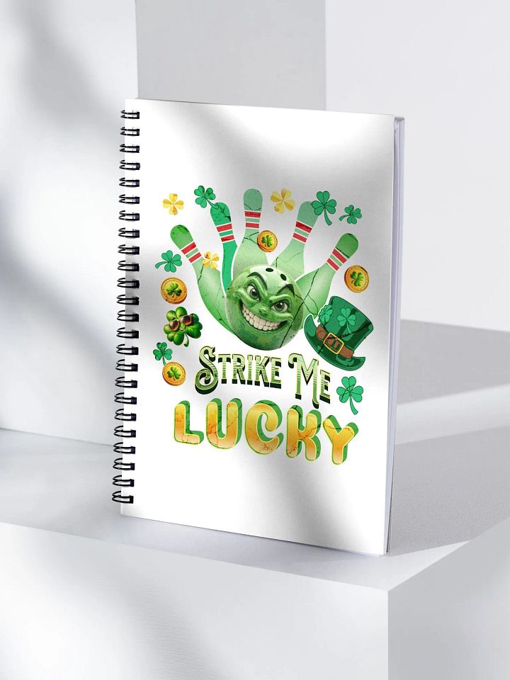 Strike Me Lucky Bowling Spiral Notebook product image (1)