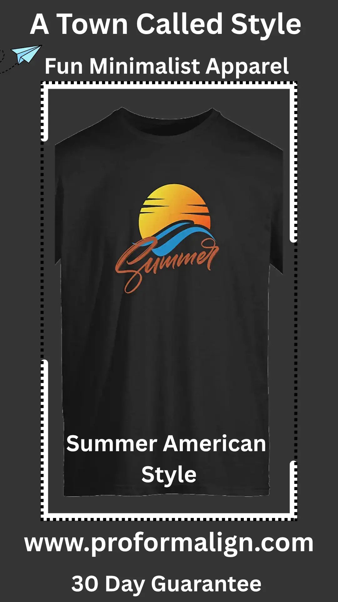 Minimalist Bold Summer Tee Design.  30 day money back guarantee - promo is available. Multiple colors and sizes. Green Lemons Creative was born with a minimalist manual—and it still follows it most days. A Town Called Style is where those designs land - www.proformalign.com #casualstyle  #minimaliststyle  #indiebrand  #tshirtshop #moderndesign #unisexstyle  #summerwear #atowncalledstyle  