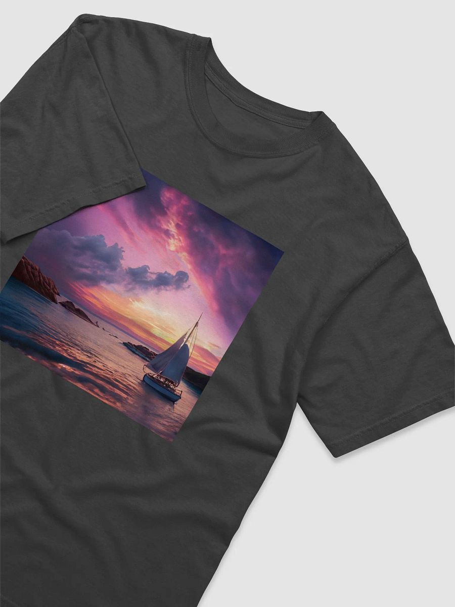Set Sail Towards Adventure: Sunset Sailboat T-Shirt product image (3)