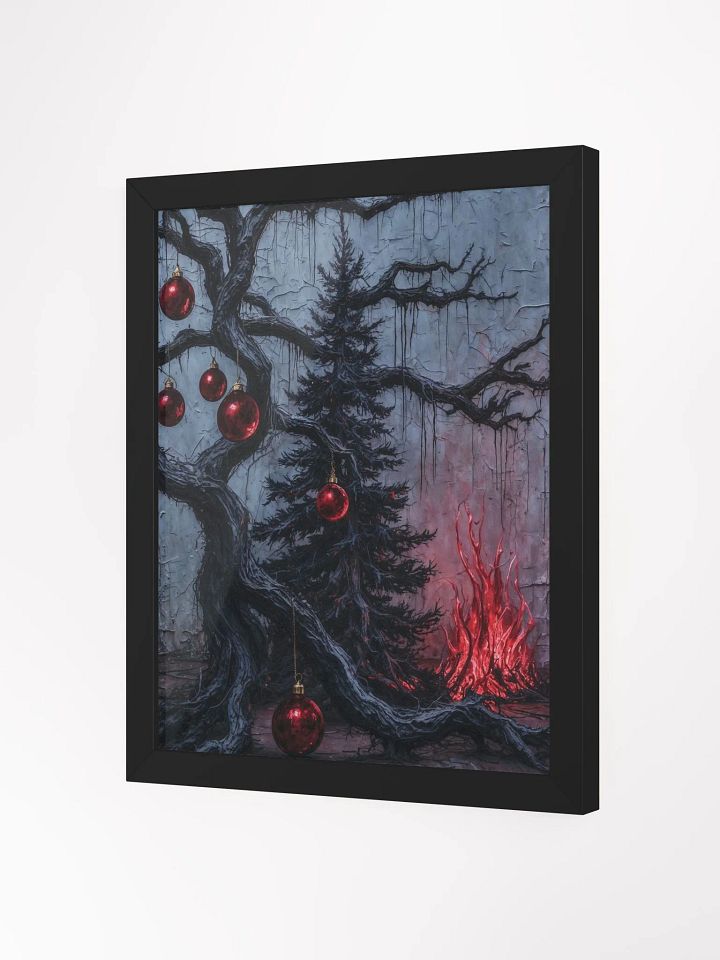 Black Christmas Tree Framed Print product image (6)