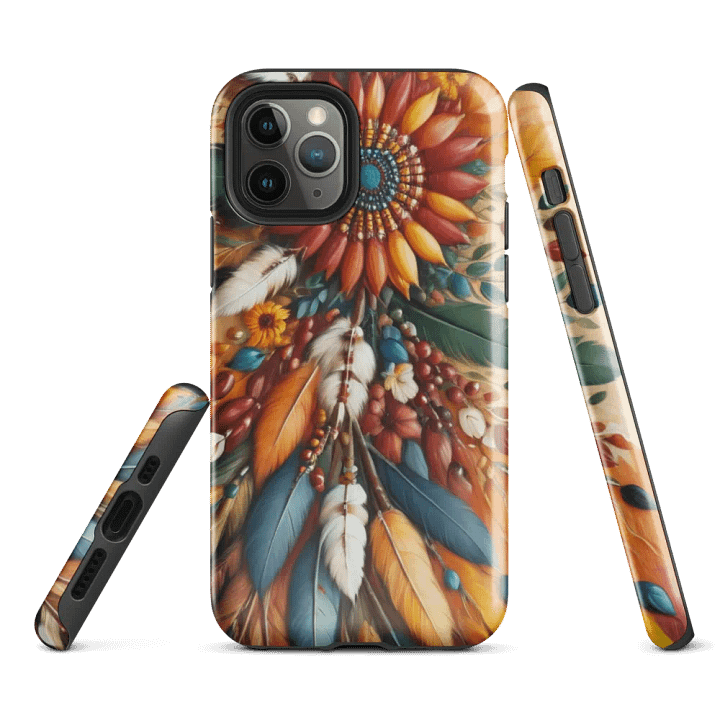 Tough Phone Case for iPhone® - Boho Feathers product image (1)