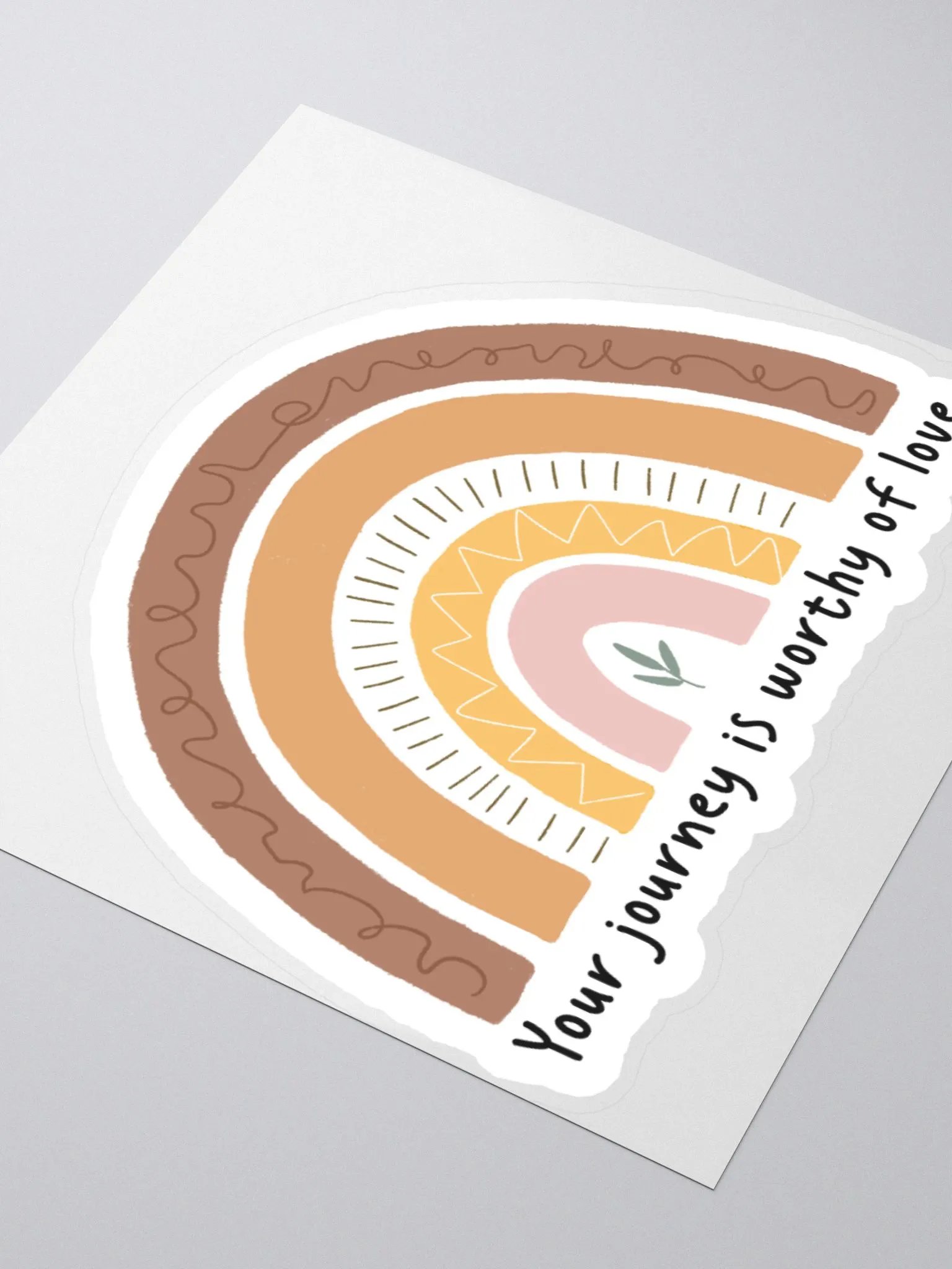 "Your Journey is Worthy of Love" Sticker product image (3)