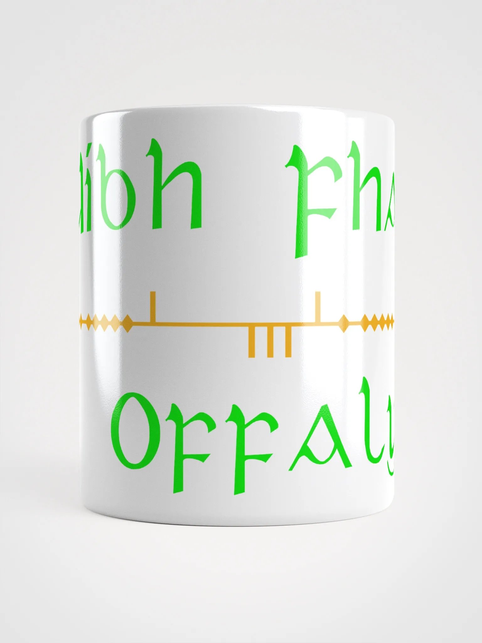 Offaly/Uíbh Fhailí - Scholastic style ogham Mug product image (1)