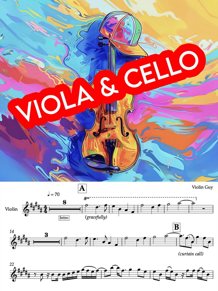 COLORS - Viola & Bass Clef Sheet Music (11 Songs Bundle) product image (1)