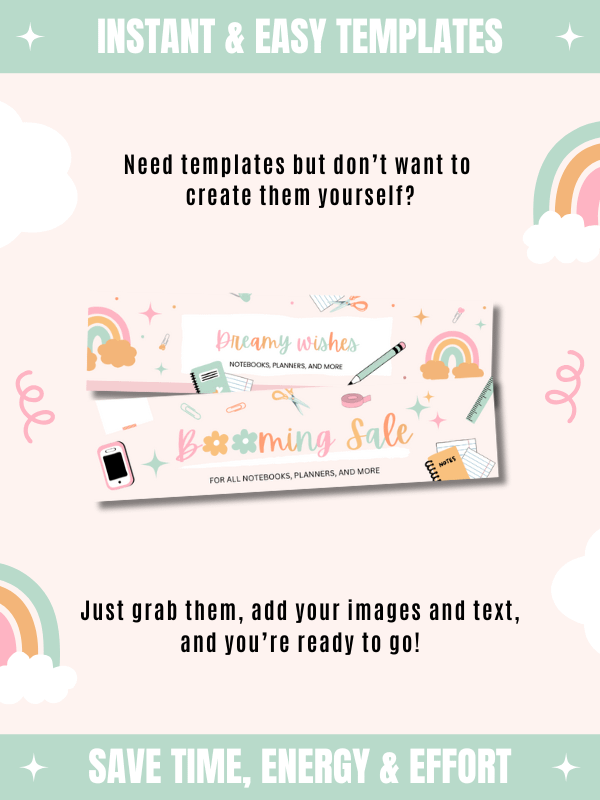 Whimsical MRR/PLR Etsy Banner Templates product image (9)