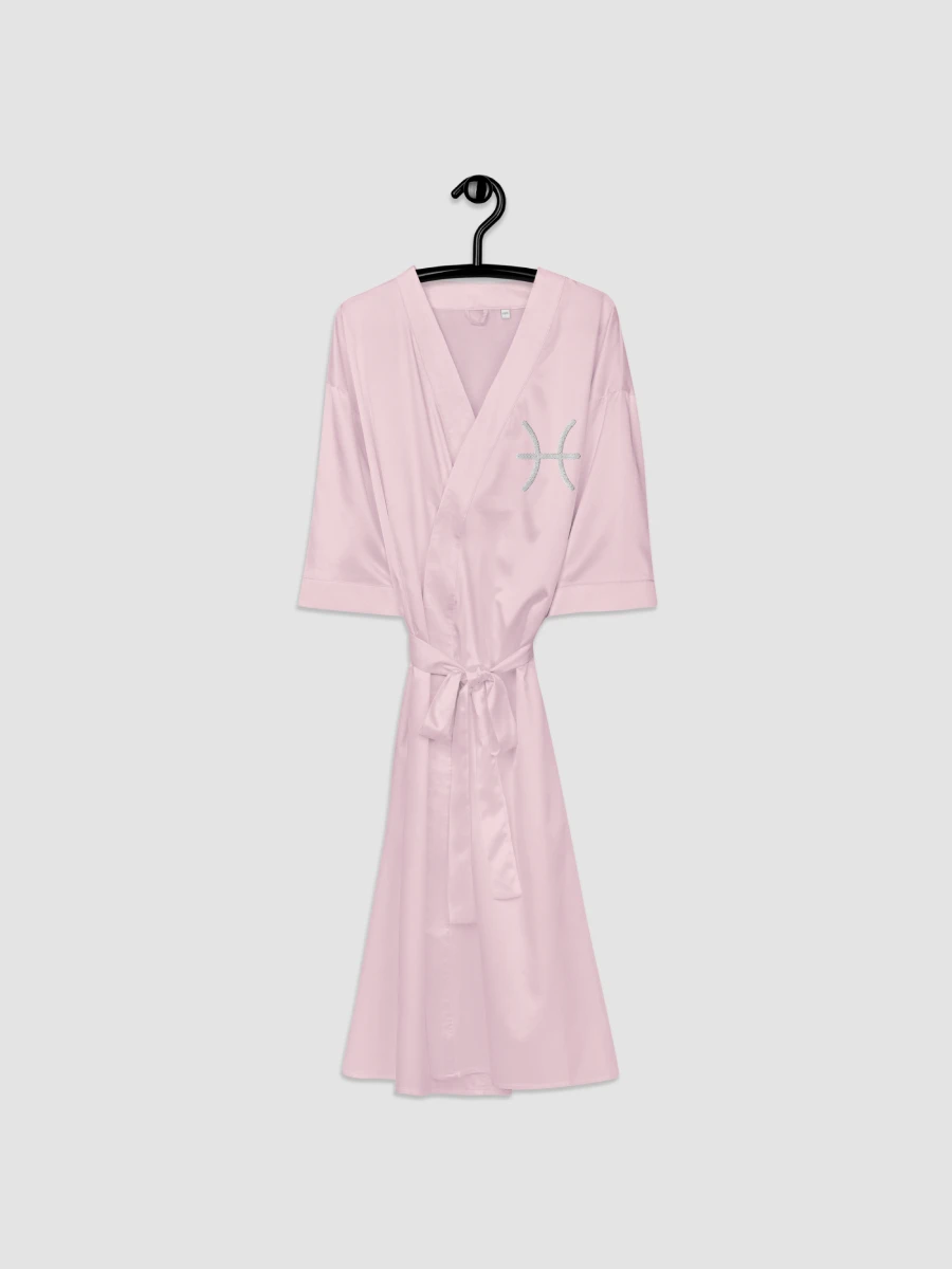 Pisces White on Pink Satin Robe product image (3)