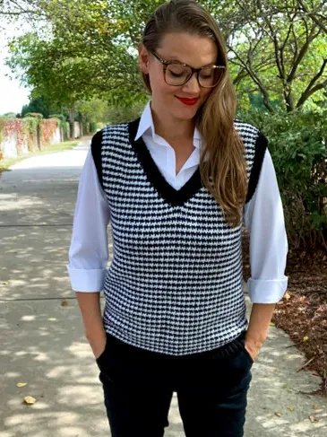 Houndstooth Vest Crochet Pattern product image (3)