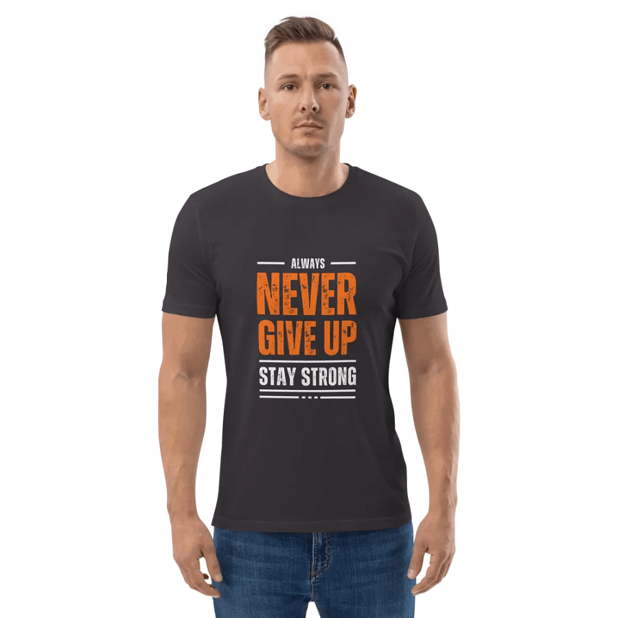 NEVER GIVE UP Glitch Tee product image (136)