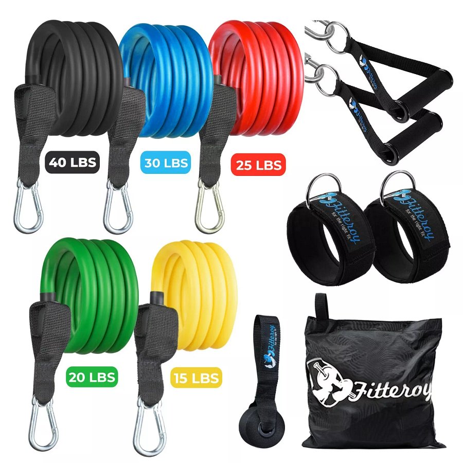 Copy of New ProductHome Gym Workout Equipment - Resistance Bands Weight Training Set for Exercise product image (1)