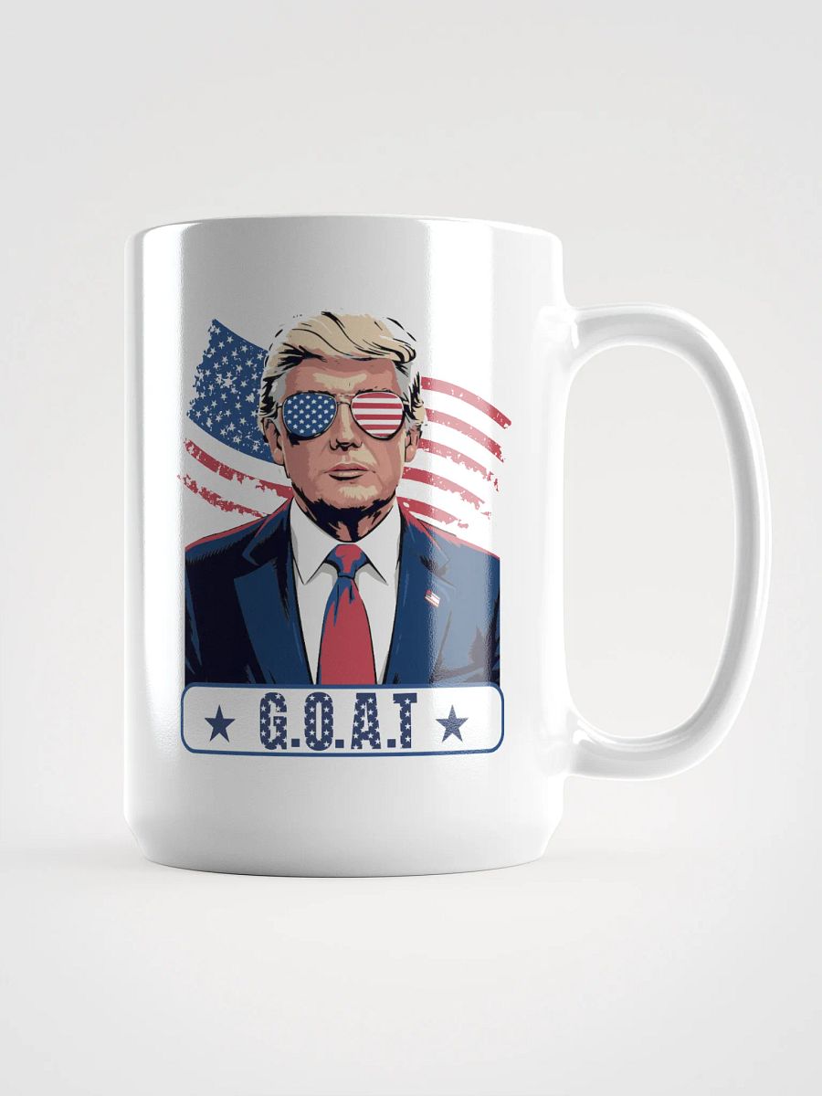 Trump GOAT – Patriotic USA Flag Sunglasses Design MUG product image (1)