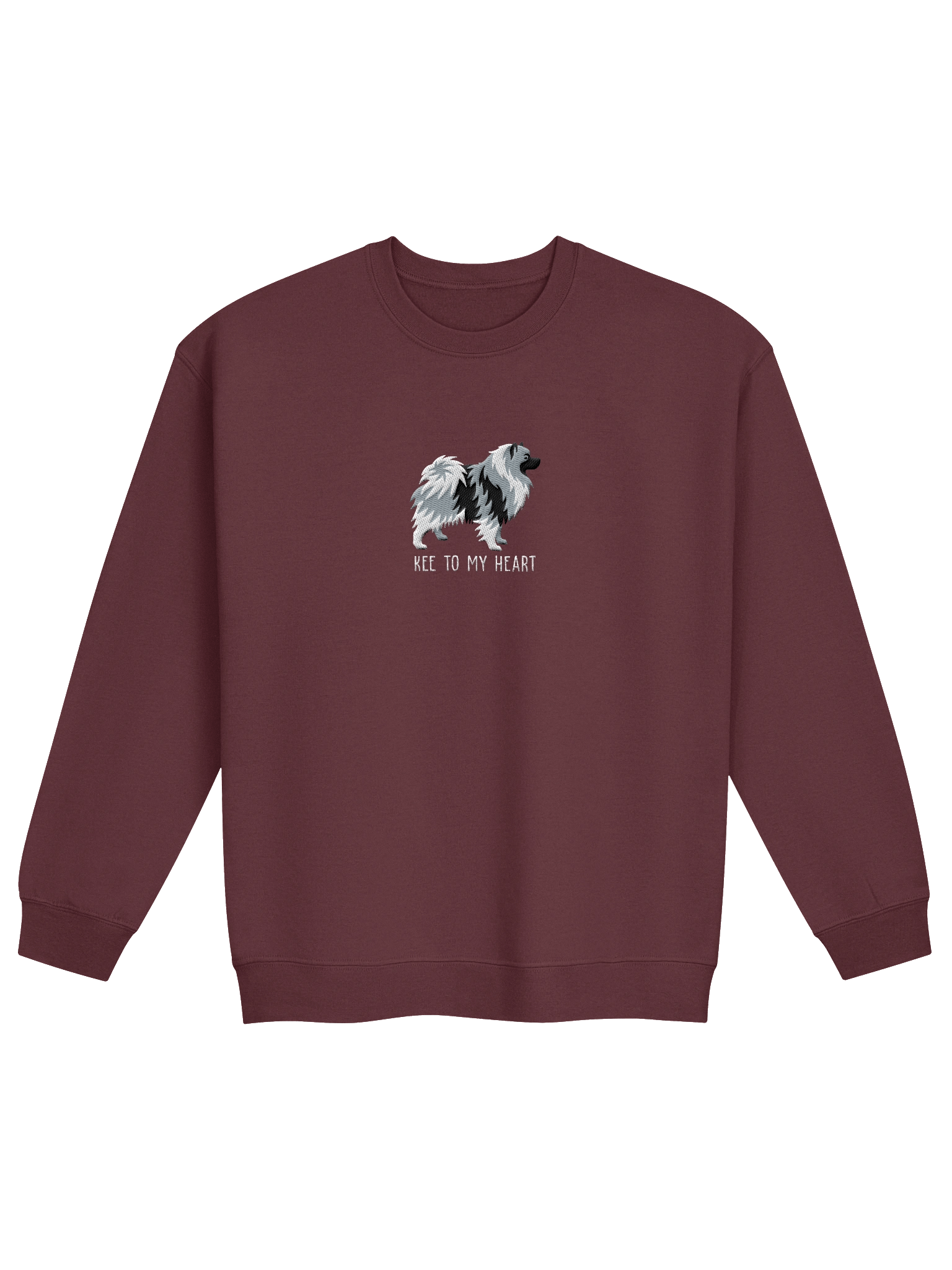 Kee to My Heart Sweatshirt (Embroidered) of a Keeshond(Gray) product image (3)