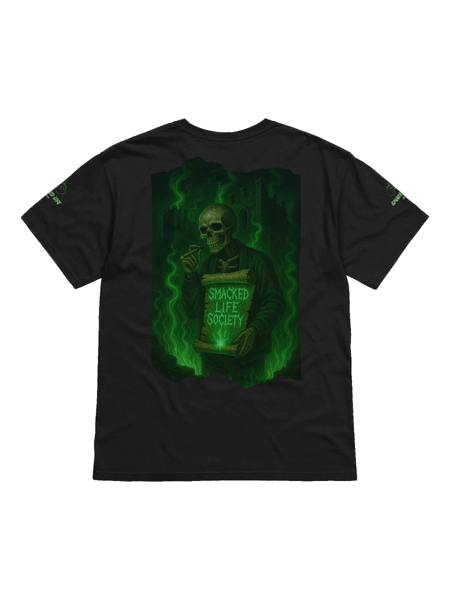 Forever Smacked – Green Flame Skeleton Unisex T-Shirt product image (6)