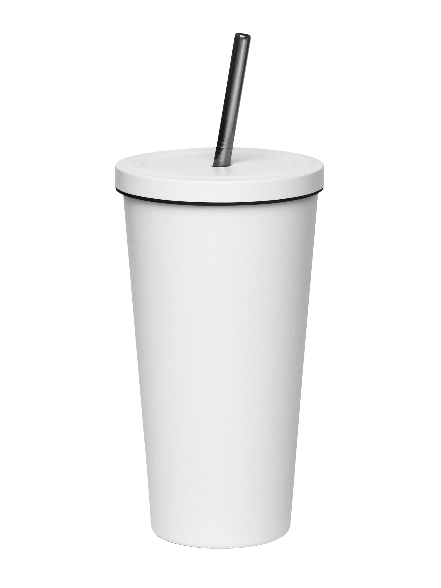 TDC White Tumbler with Straw product image (2)