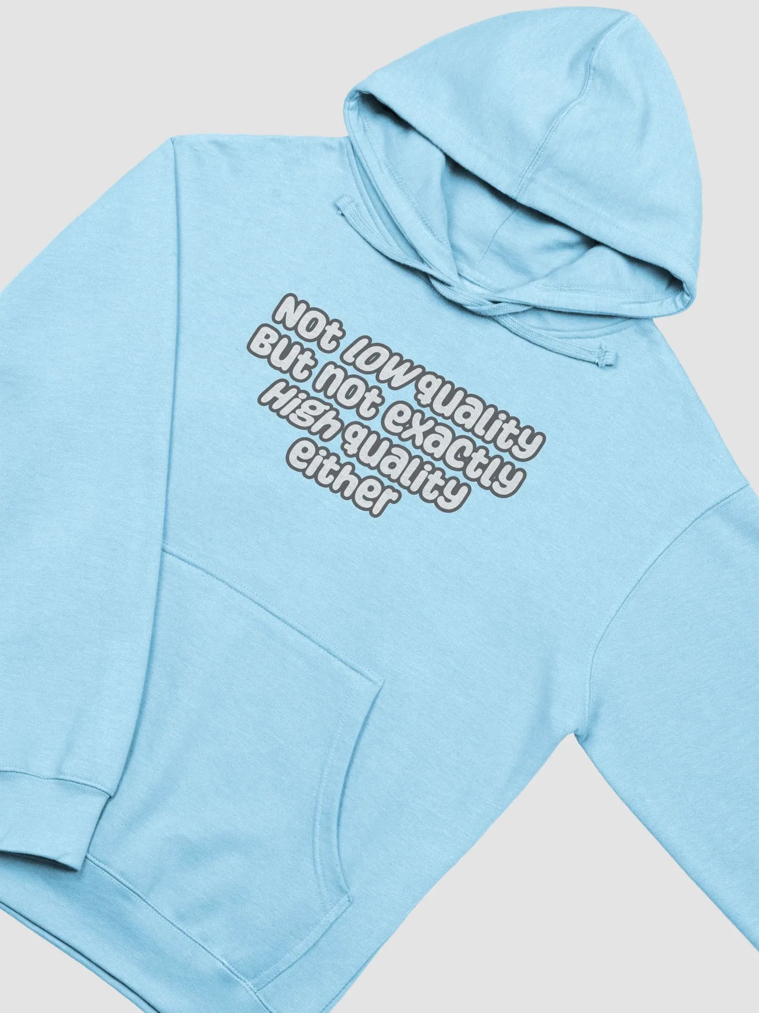 Not Low Quality Mid-Weight Unisex Hoodie - pastel colours product image (9)