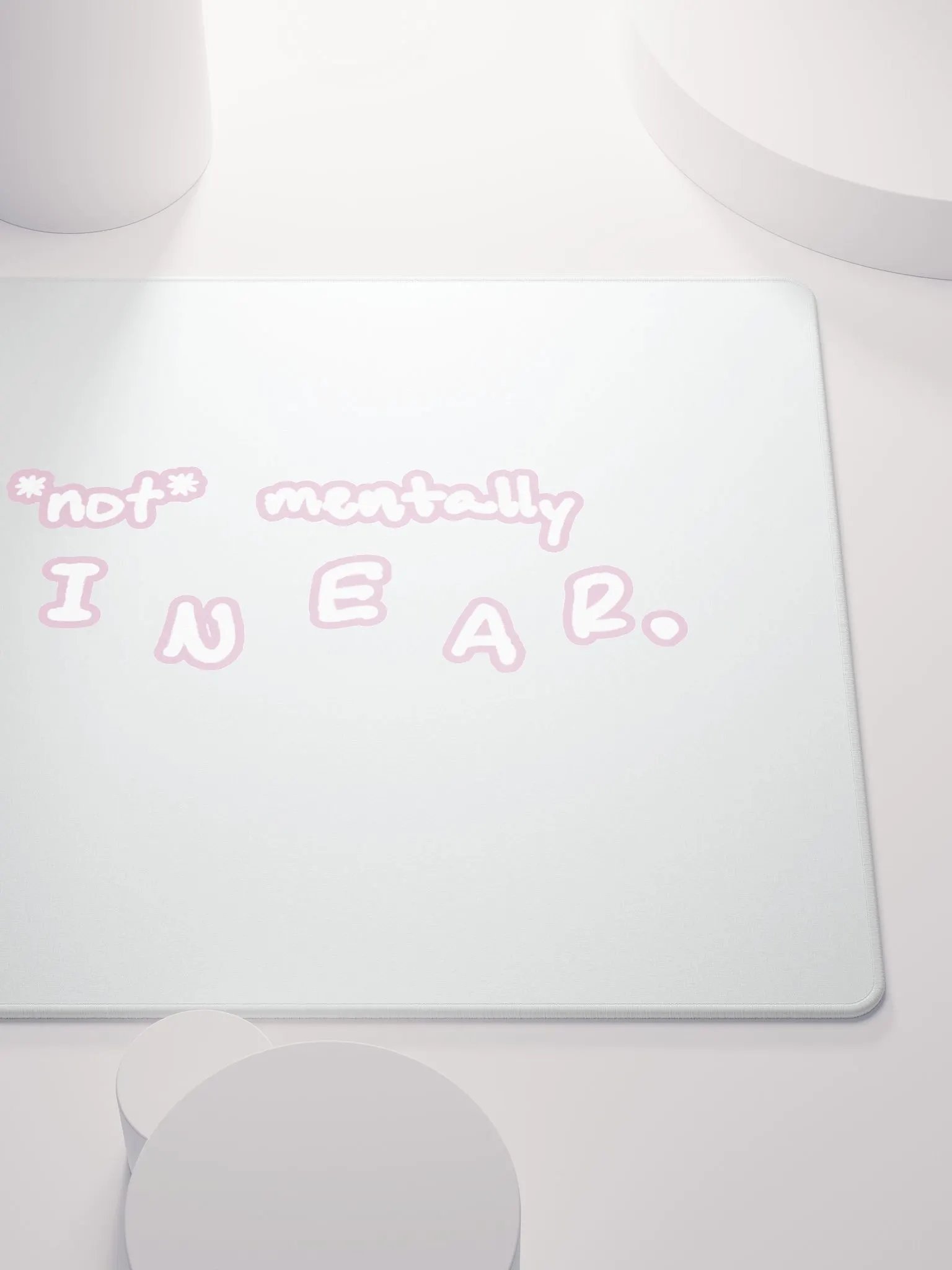 *not* mentally linear (lined design, #E1B9CE) mouse pad product image (5)