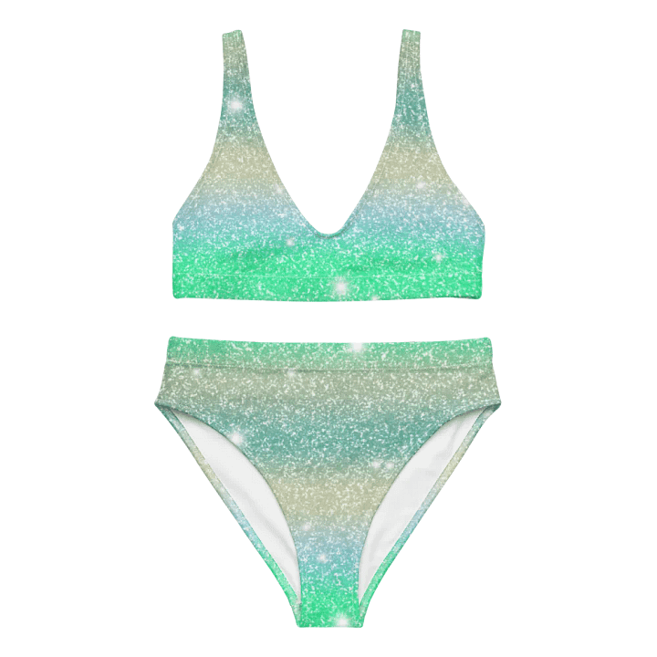Glitter Unicorn Texture Design High Waisted Bikini (2) product image (1)