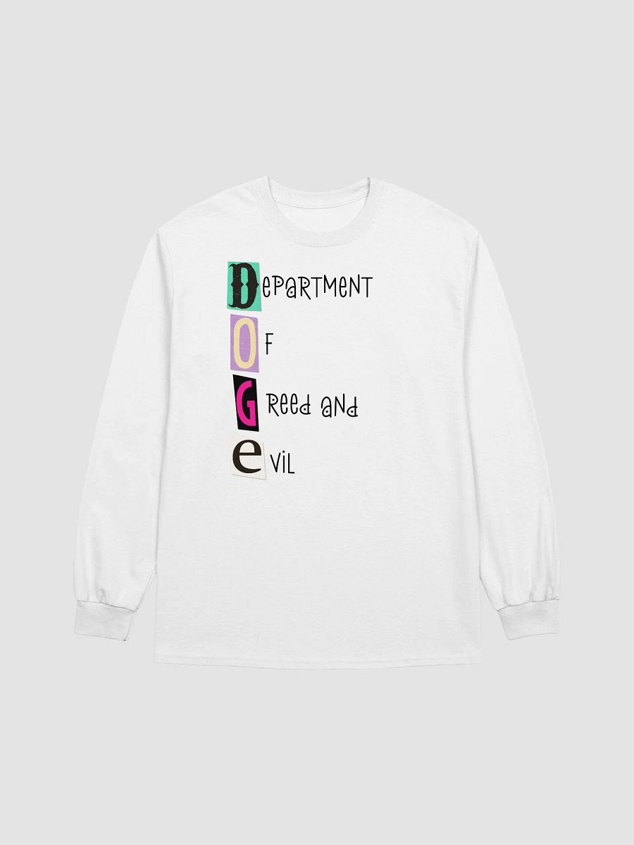 DOGE Department Of Greed And Evil Long Sleve T Shirt product image (2)