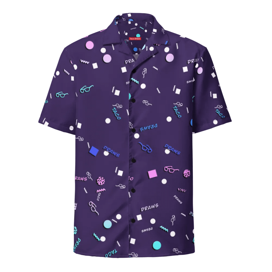 TacoDraws Retro Pattern Button-Up product image (1)