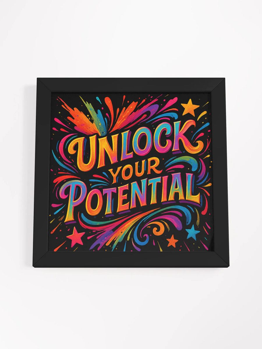 Framed Poster – Unlock Your Potential Motivational Wall Print product image (17)