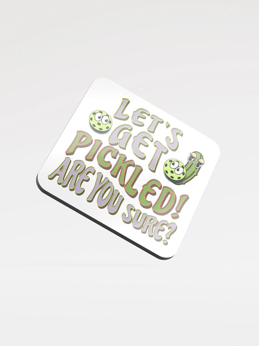 Lets Get Pickled Are You Sure Pickleball Quirky Delight Coaster Set product image (2)