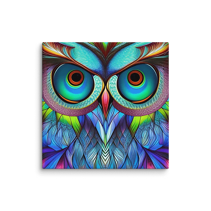 Fantasy Fractal Owl Art - v8 product image (1)