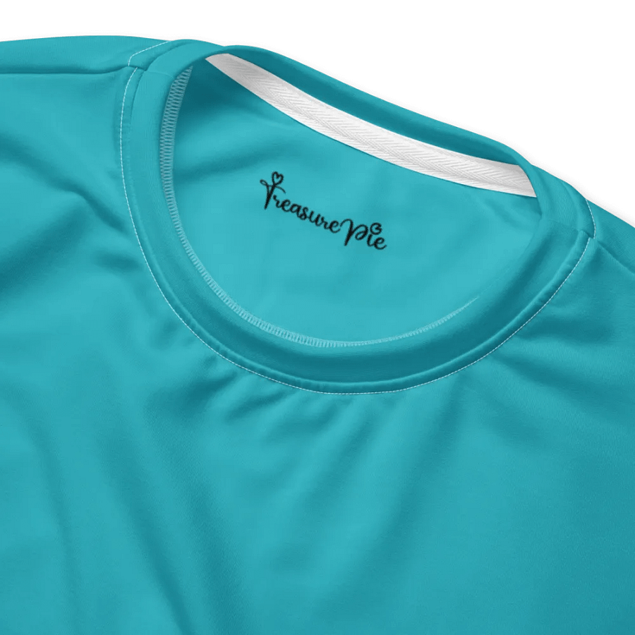Plain Turquoise Blue Light Summer Unisex Recycled Polyester Heavyweight Premium Sweatshirt by Treasure Pie product image (5)