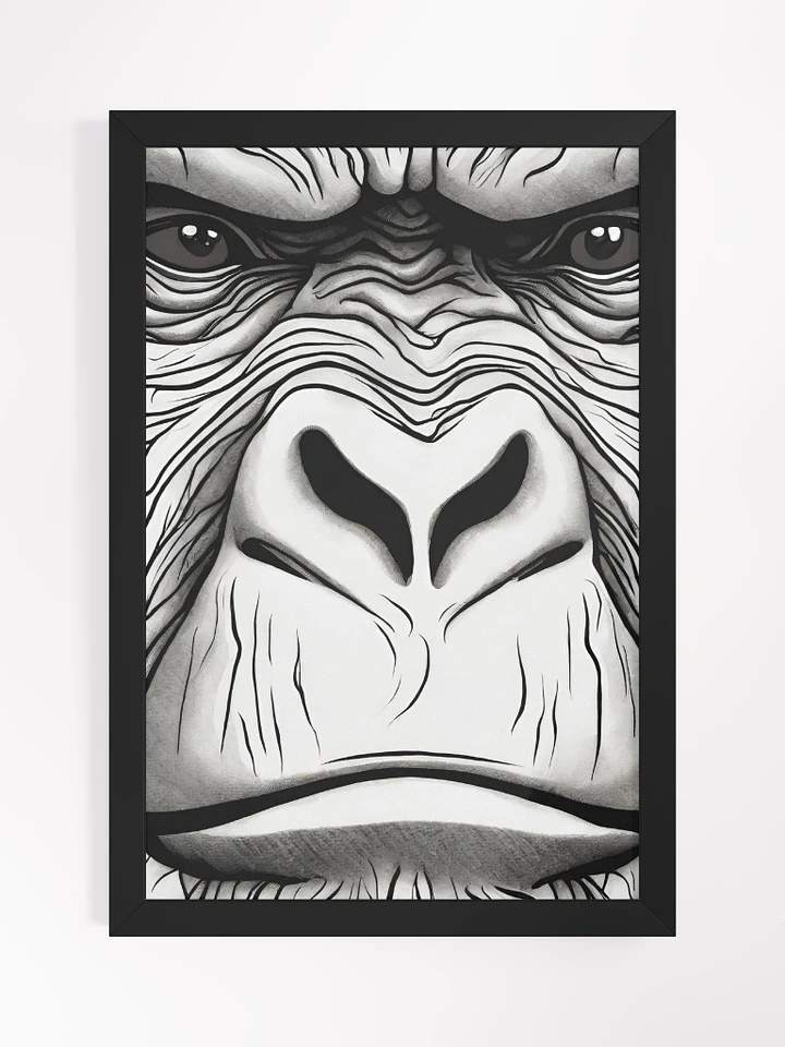 A powerful and striking portrait of a gorilla. product image (1)