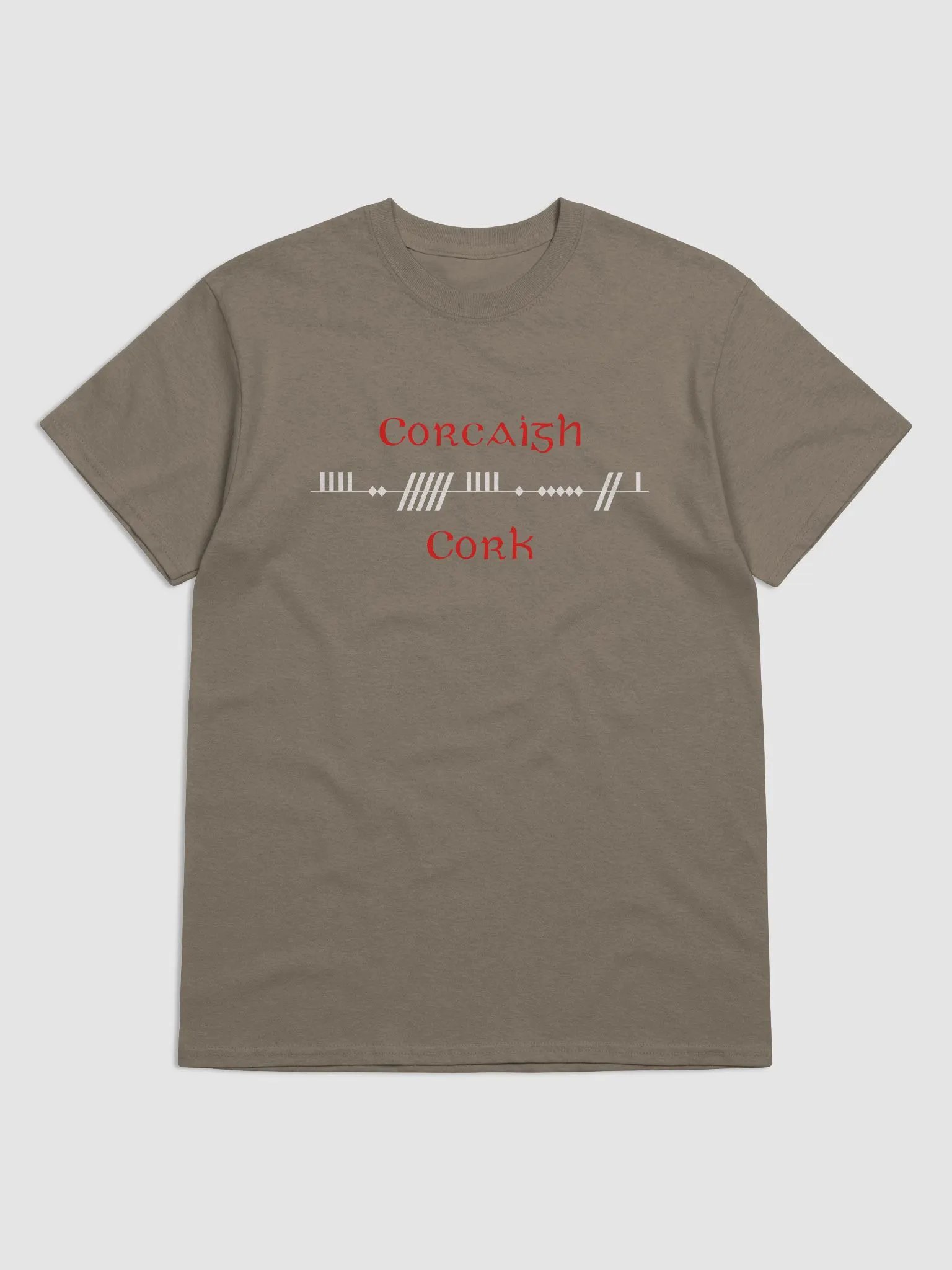 Cork/Corcaigh Scholastic style Ogham Printed T-shirt product image (1)