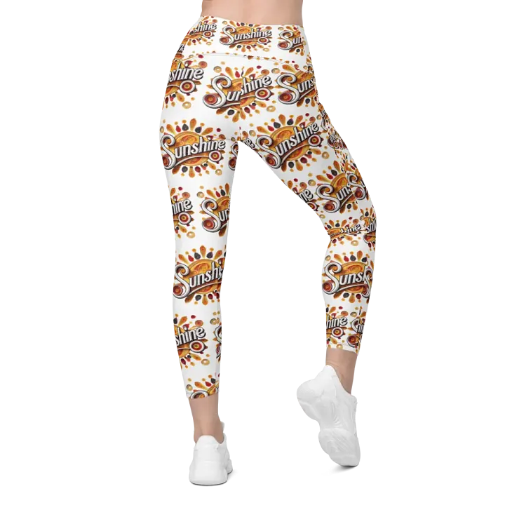 Retro Sunshine Crossover Leggings with UPF 50+ Sun Protection product image (2)