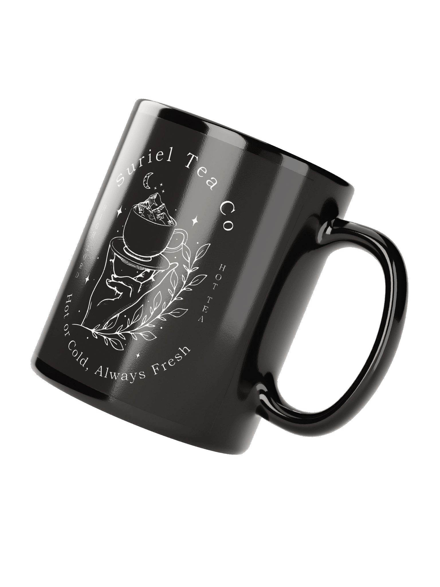 The Suriel Tea Co Suriel Tea Company Spill The Tea Velaris ACOTAR Symbol Classic Black Coffee Mug 1BK7 product image (2)