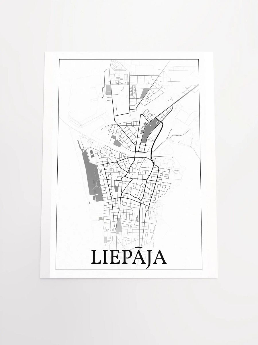 Liepāja, Latvia, city map print product image (16)