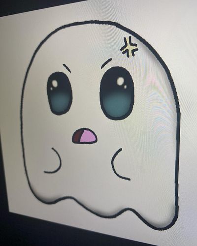 2nd ghost drawn :D #digitalartist #stickerartist #emoteartist #procreate #ipadart